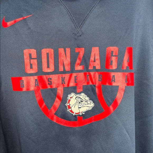 Mens Nike Therma Fit Navy Gonzaga Bulldogs Basketball Hoodie NWT Size 3XL - Picture 4 of 8